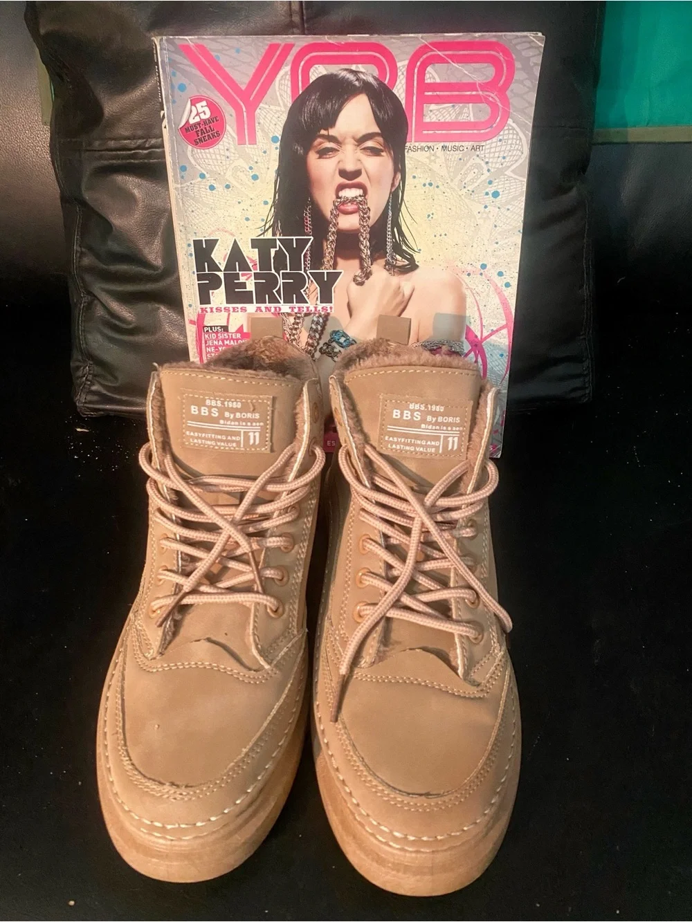 BBS Men's Casual Lace-Up Boots in Tan Sz. 8.5/9